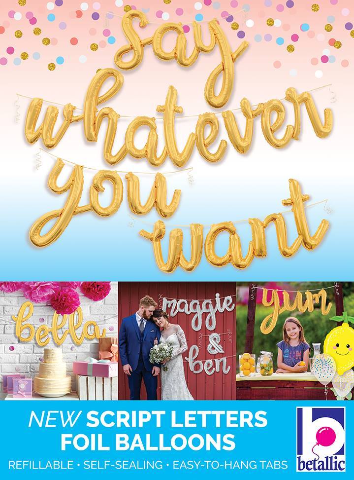 Foil Balloon Script Letter L Gold