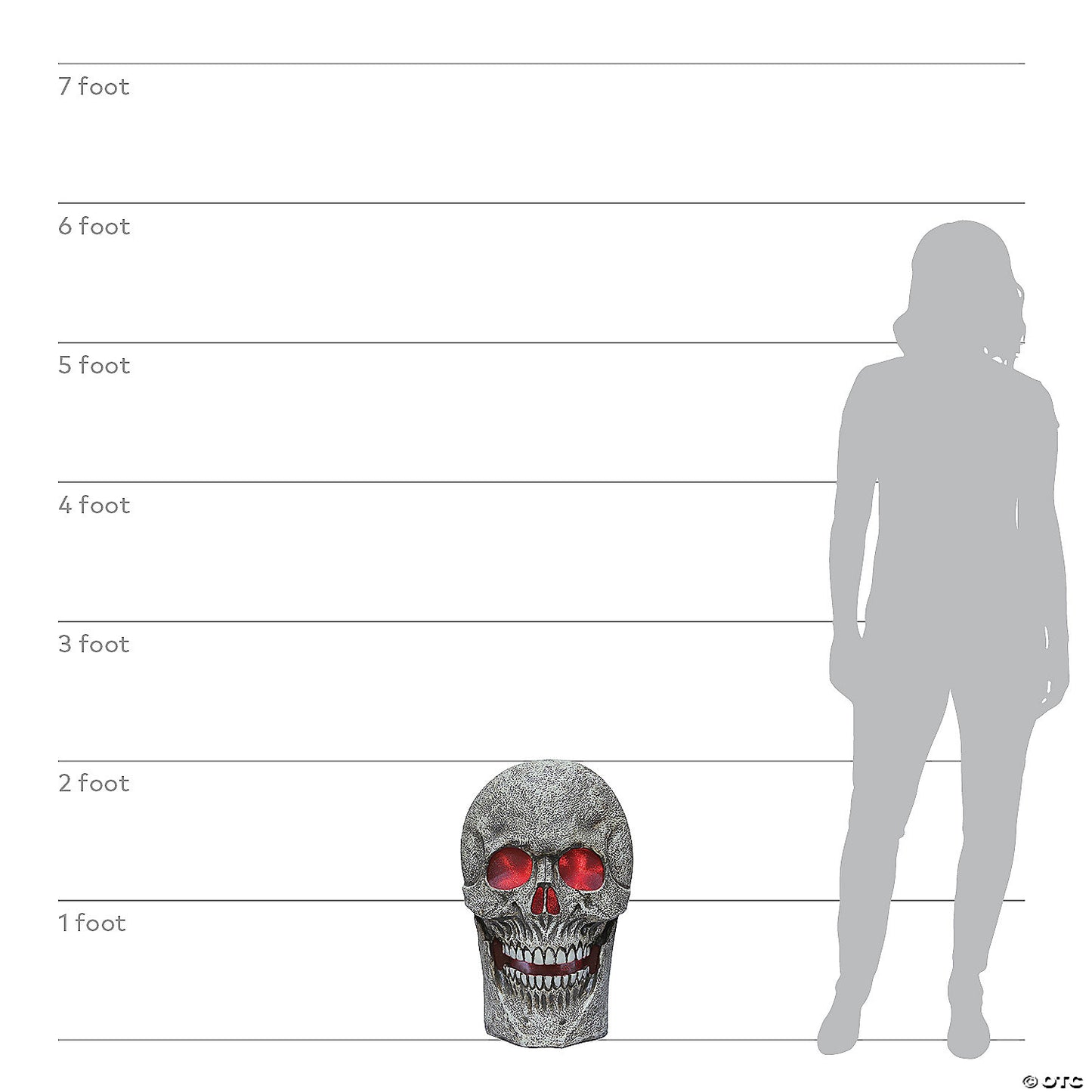 24" Skull with Light and Sound | USA Decoration®