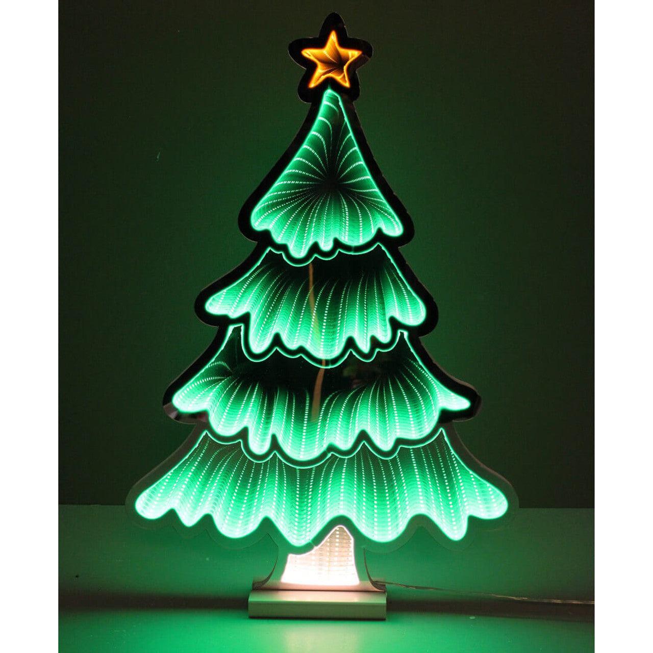 23.5 Inch LED Infinity Light Christmas Tree with Base