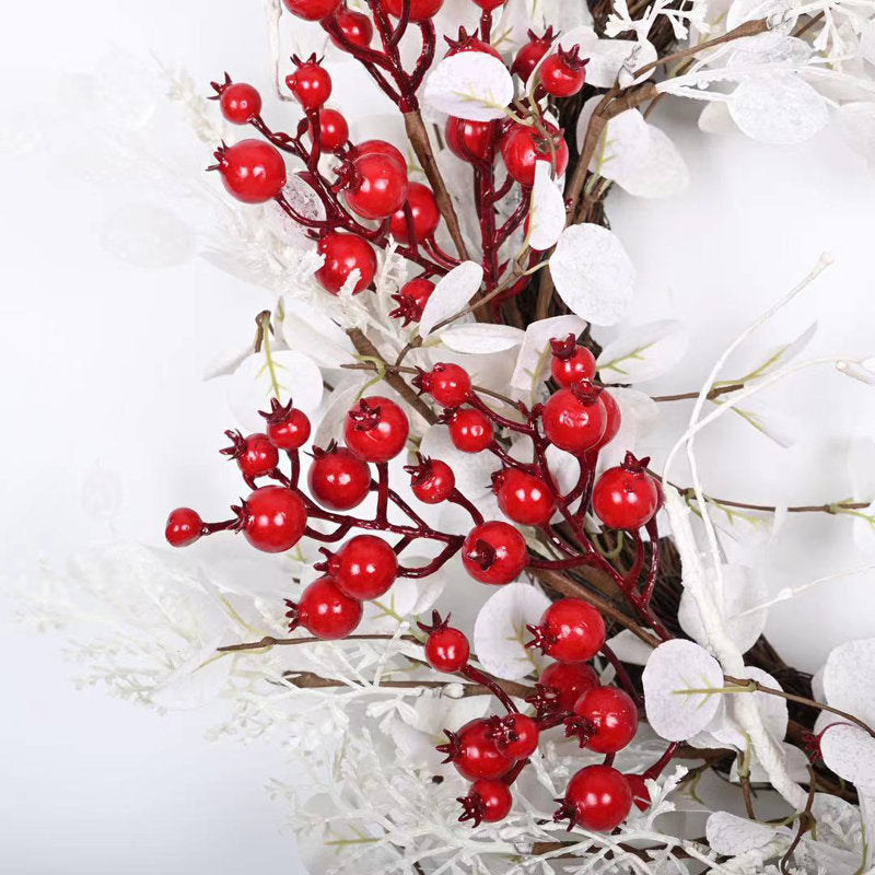 24" Artificial Christmas Wreath as a festive door display
