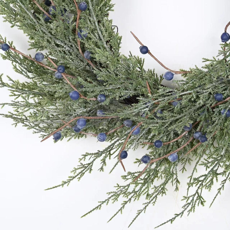 16" Artificial Christmas Wreath as a festive door display