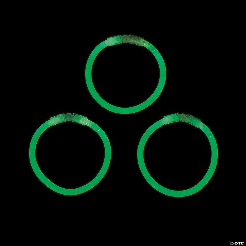 50 Piece(s): Bulk 50 Pc. Green Glow Bracelets | USA Decoration®