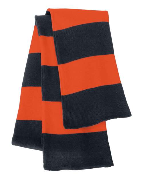 Rugby-Striped Knit Scarf | USA Decoration