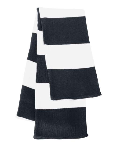 Rugby-Striped Knit Scarf | USA Decoration
