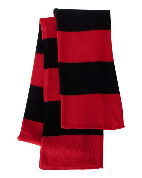 Rugby-Striped Knit Scarf | USA Decoration