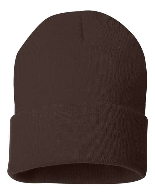 12" Solid Cuffed Beanie | USA Decoration