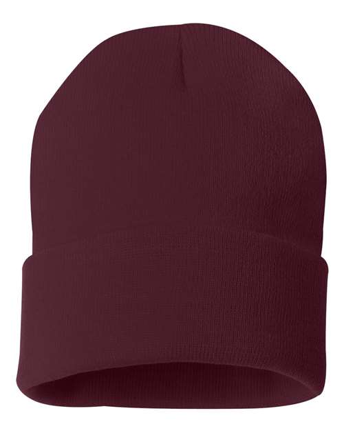 12" Solid Cuffed Beanie | USA Decoration