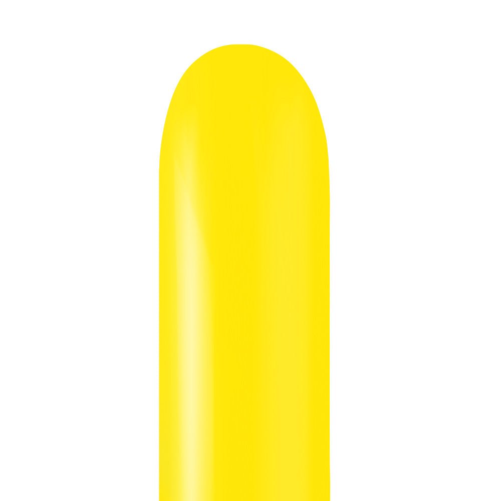 Latex Entertainer Balloons Yellow