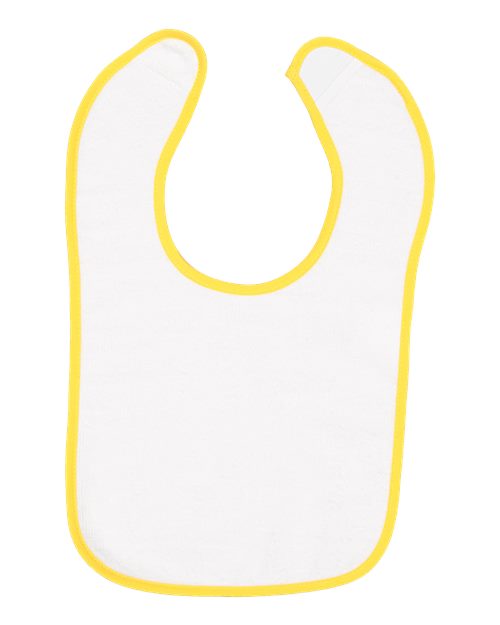 Infant Contrast Trim Terry Bib | USA Decoration