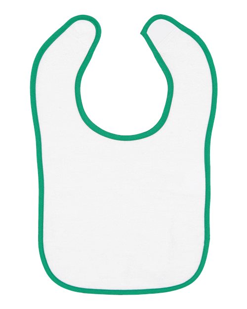 Infant Contrast Trim Terry Bib | USA Decoration