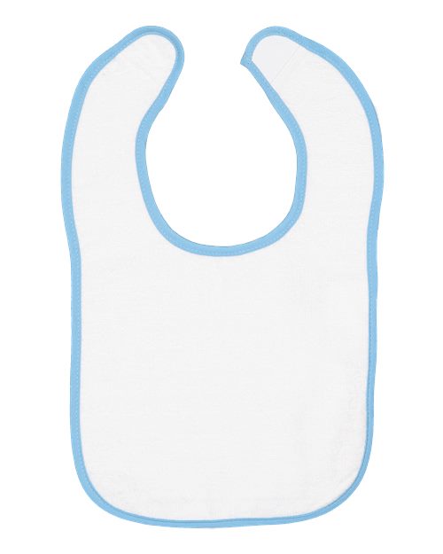 Infant Contrast Trim Terry Bib | USA Decoration