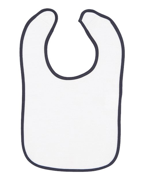Infant Contrast Trim Terry Bib | USA Decoration