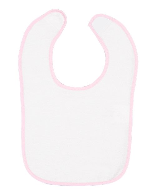 Infant Contrast Trim Terry Bib | USA Decoration