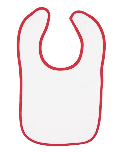 Infant Contrast Trim Terry Bib | USA Decoration