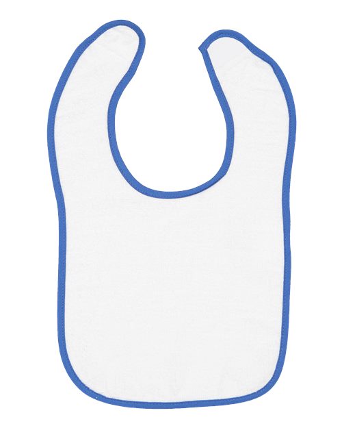 Infant Contrast Trim Terry Bib | USA Decoration