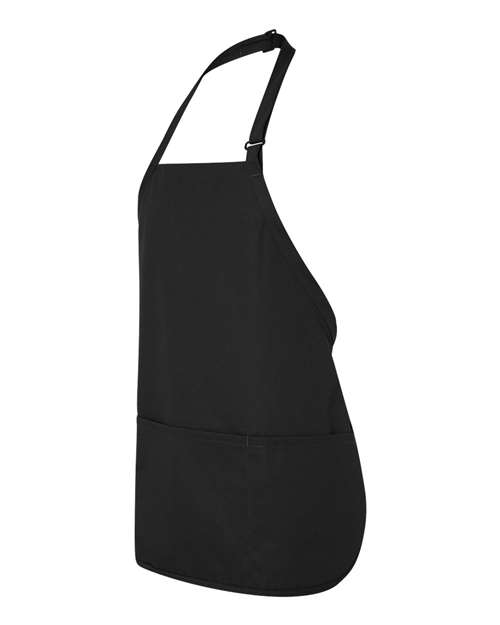Short Premium Bib Apron – 65/35 Polyester-Cotton with 3-Pocket Design