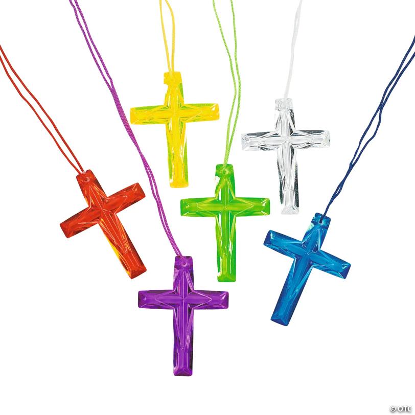 26" Bulk 144 Pc. Crystal Cross Breakaway Necklace Assortment