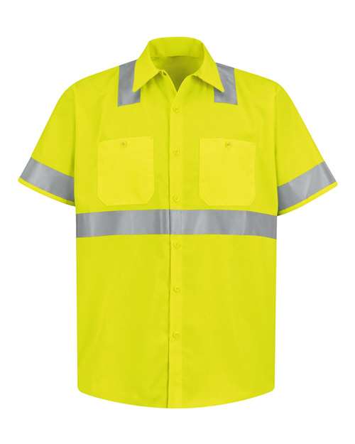 High Visibility Safety Short Sleeve Work Shirt | USA Decoration