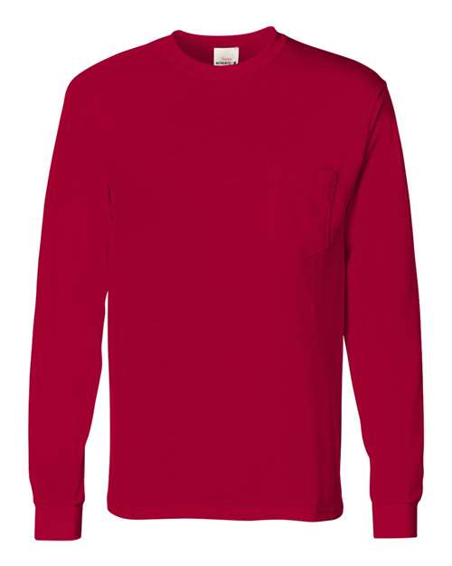 Authentic Long Sleeve Pocket T-Shirt | USA Decoration