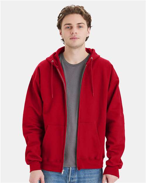 Ultimate Cotton® Full-Zip Hooded Sweatshirt | USA Decoration