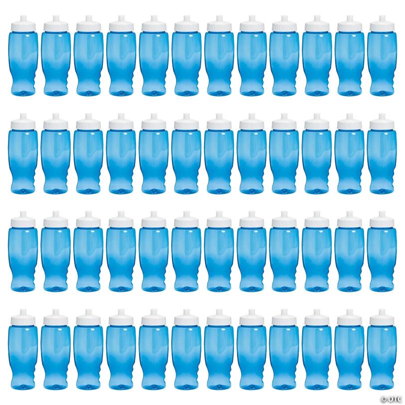 27 oz. Bulk 50 Ct. Blue Plastic Water Bottles | USA Decoration®