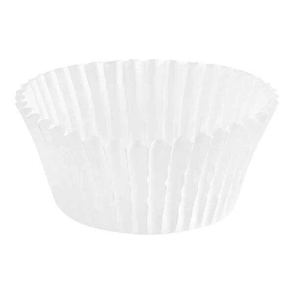 White Fluted Baking Cups - Standard Size 2" x 1 1/4"
