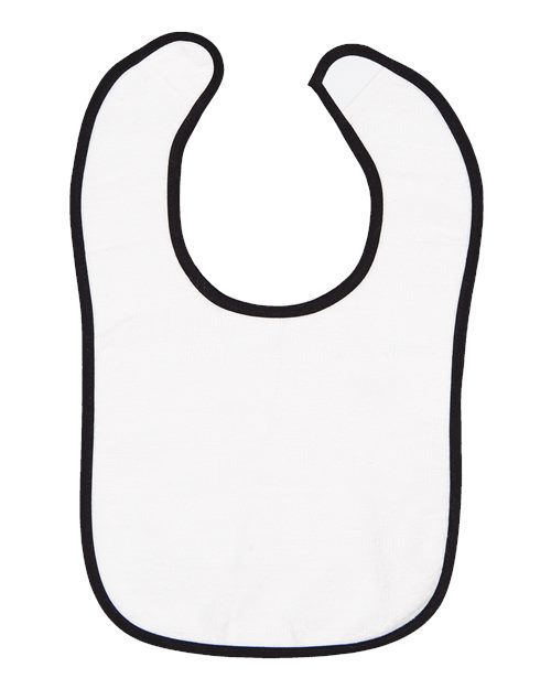Infant Contrast Trim Terry Bib | USA Decoration
