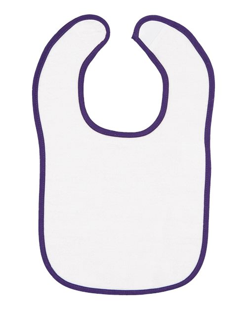 Infant Contrast Trim Terry Bib | USA Decoration