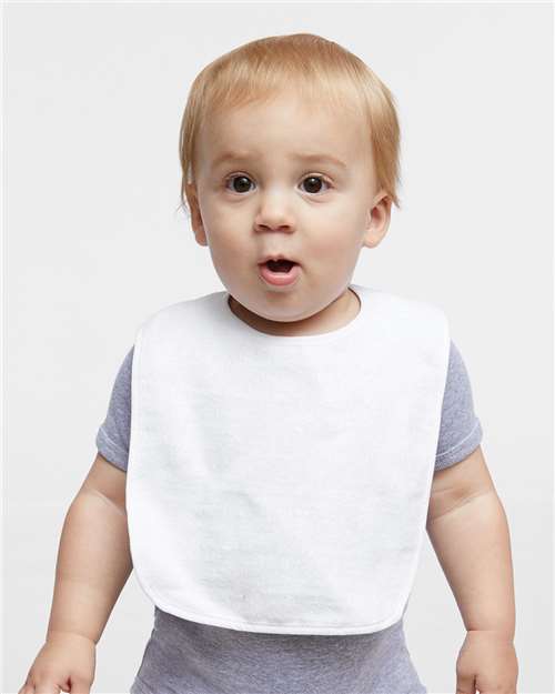 Infant Contrast Trim Terry Bib | USA Decoration