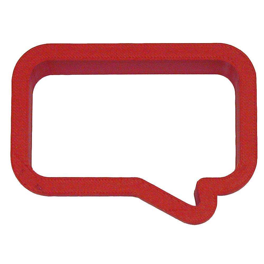 Conversation Bubble Rectangle Cookie Cutter PC0271
