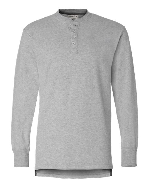 Vintage Brushed Jersey Henley | USA Decoration