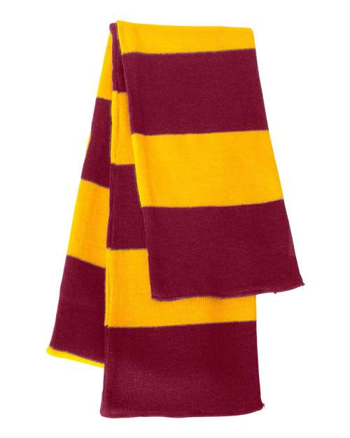 Rugby-Striped Knit Scarf | USA Decoration