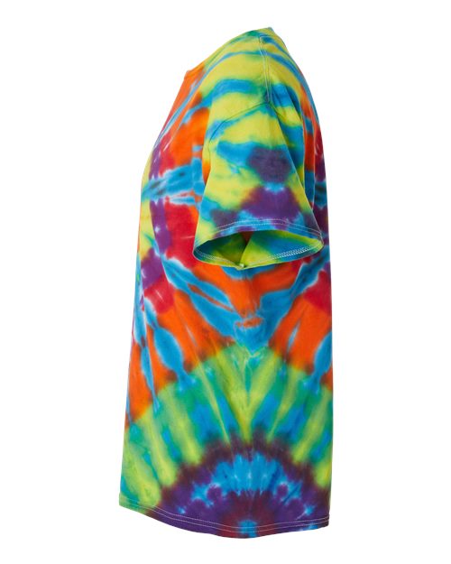 Rainbow Cut-Spiral Tie-Dyed T-Shirt | USA Decoration