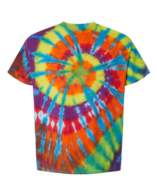 Rainbow Cut-Spiral Tie-Dyed T-Shirt | USA Decoration