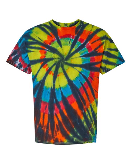 Rainbow Cut-Spiral Tie-Dyed T-Shirt | USA Decoration