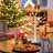 2FT Lighted Birch Tree with 8 Christmas Gnome Ornaments, Battery-Powered Timer for Indoor Holiday Decor