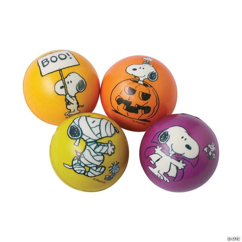 2 1/4" Peanuts® Snoopy Halloween Foam Stress Balls - 12 Pc.