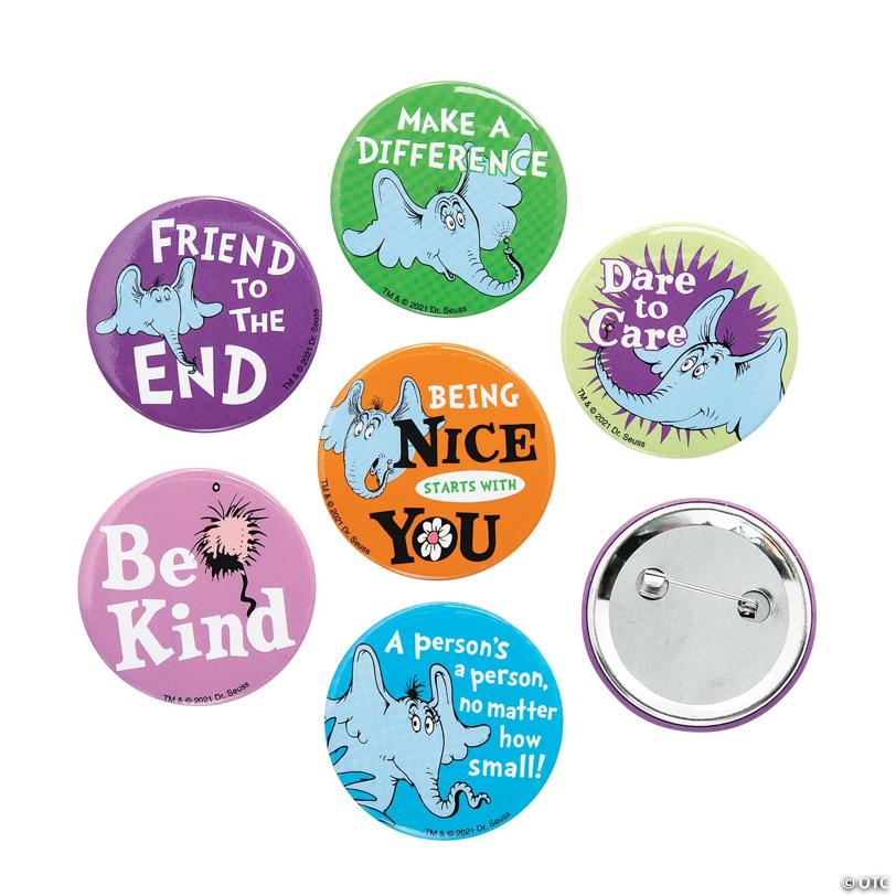 2" Dr. Seuss™ Horton Hears a Who!™ Kindness Buttons - 24 Pc.