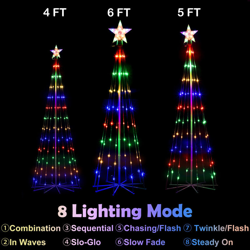 3-Piece LED Plastic Lighted Trees Set