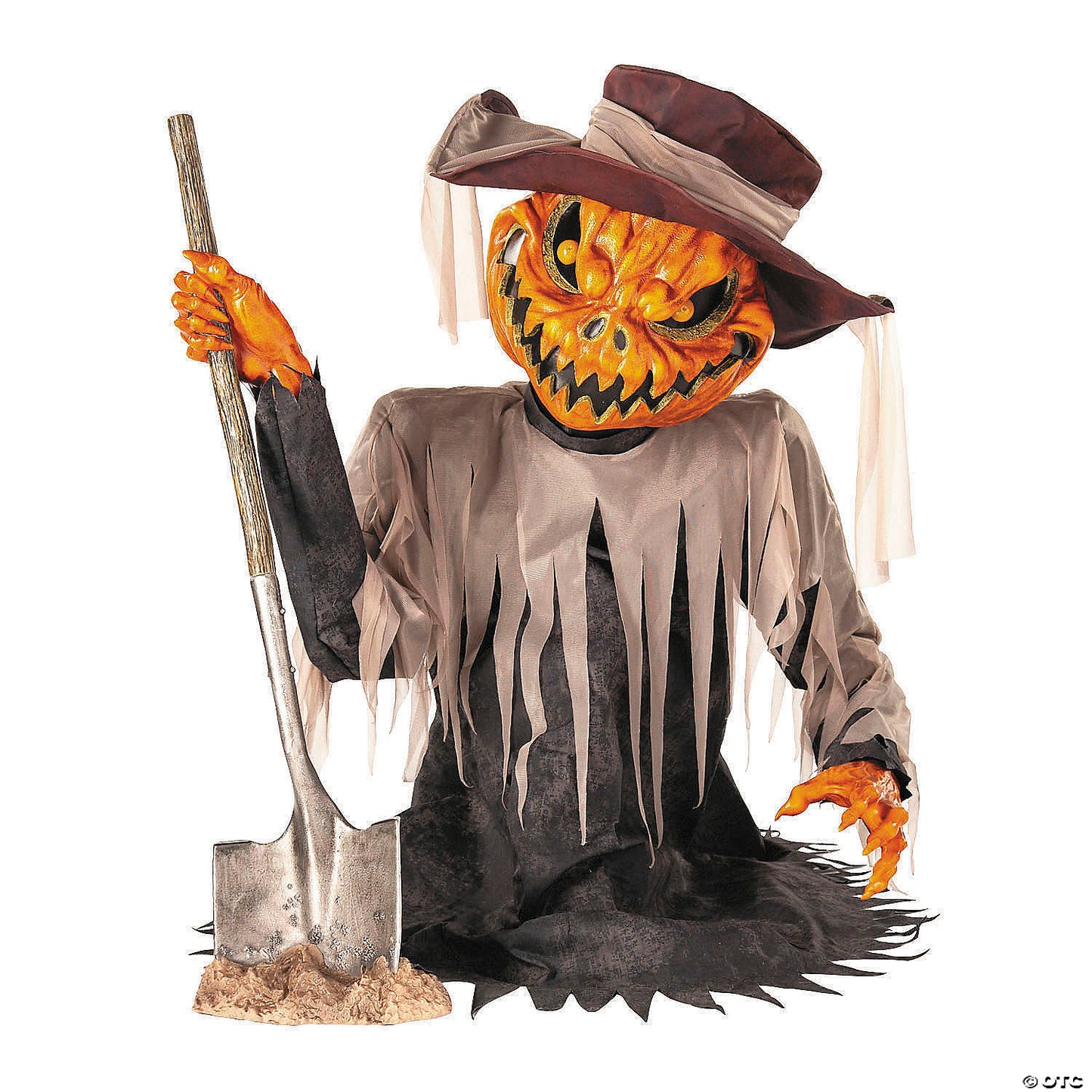 3 Ft. Animated Light-Up Pop-Up Pumpkin Head Scarecrow Halloween Decoration | USA Decoration®