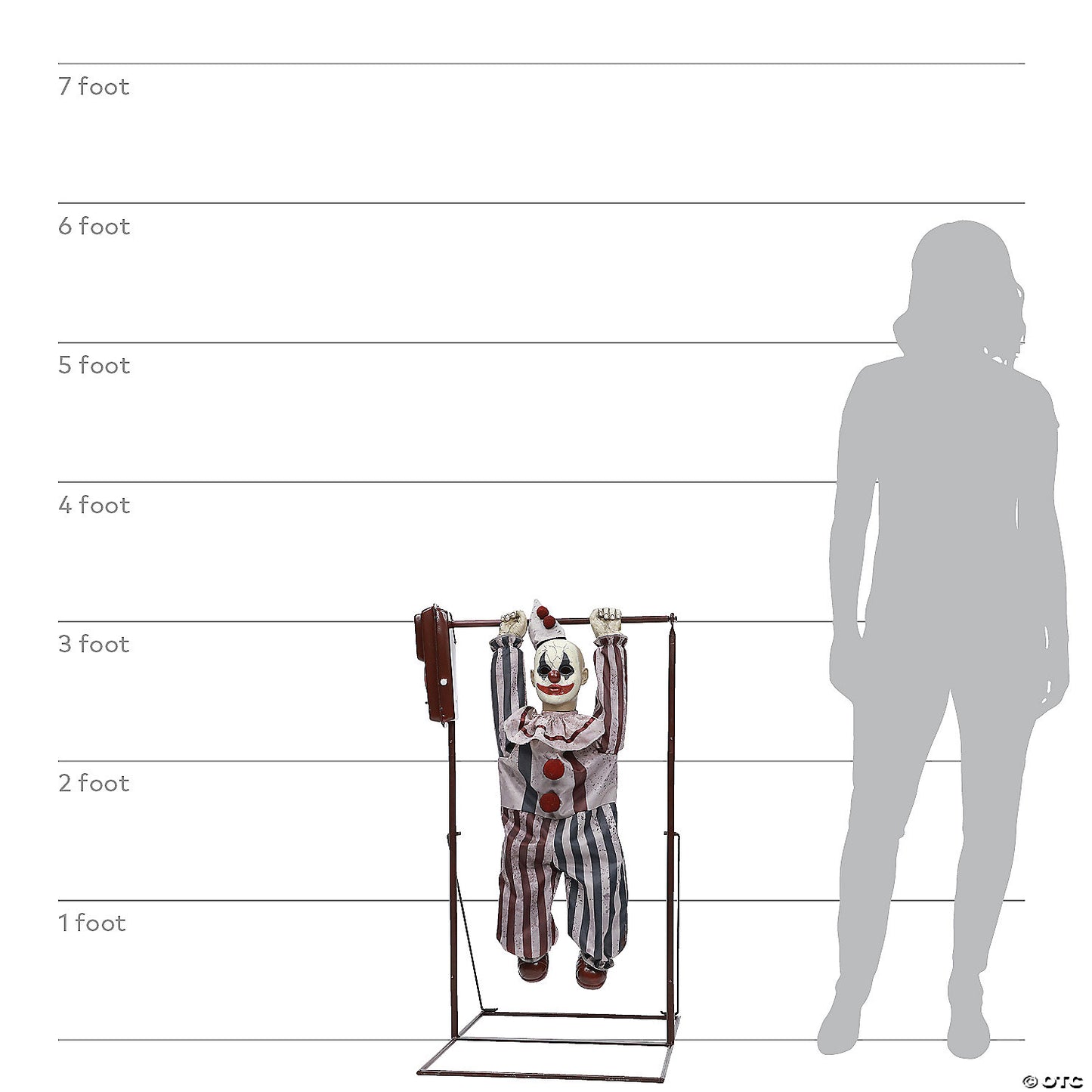 3 Ft. Animated Tumbling Clown Doll Halloween Decoration | USA Decoration®