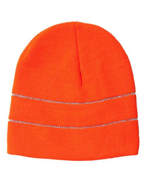 USA-Made Safety Knit Beanie with 3M Reflective Thread | USA Decoration