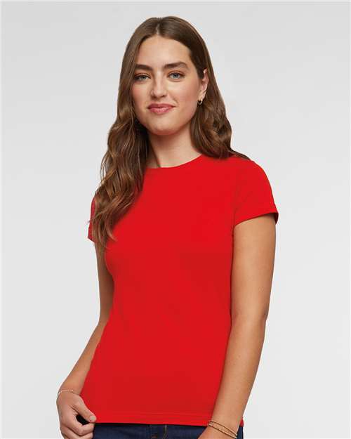 Women's Fitted Fine Jersey Tee | USA Decoration