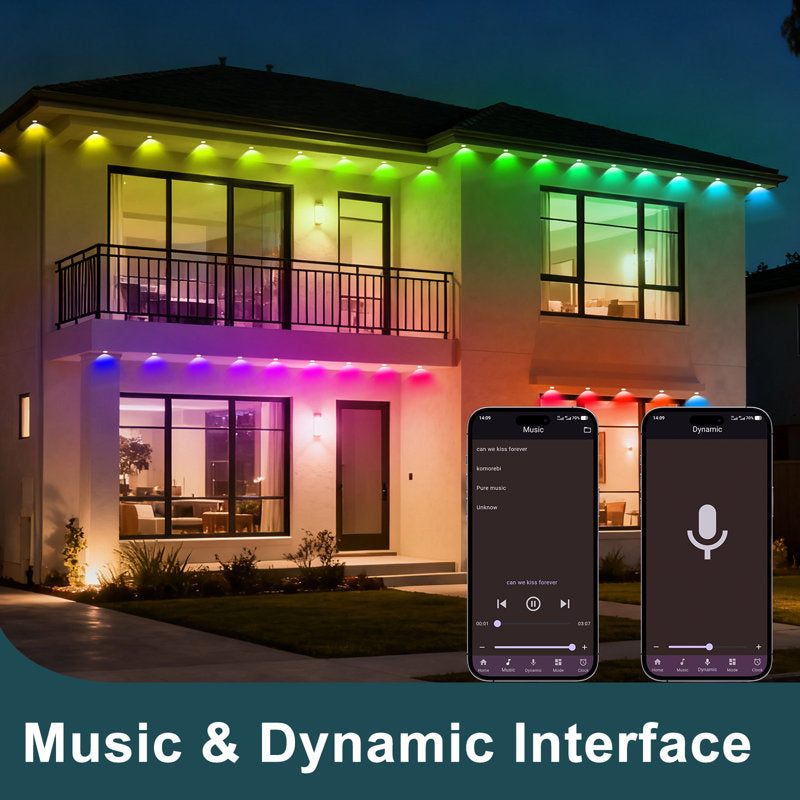 30M Colorful Remote Control Eave Light