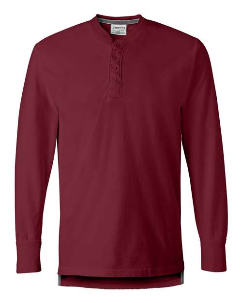 Vintage Brushed Jersey Henley | USA Decoration