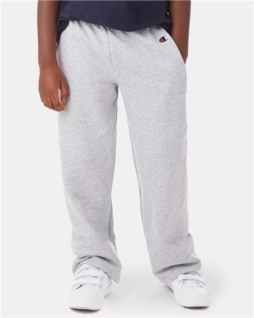 Powerblend® Youth Open-Bottom Sweatpants with Pockets | USA Decoration