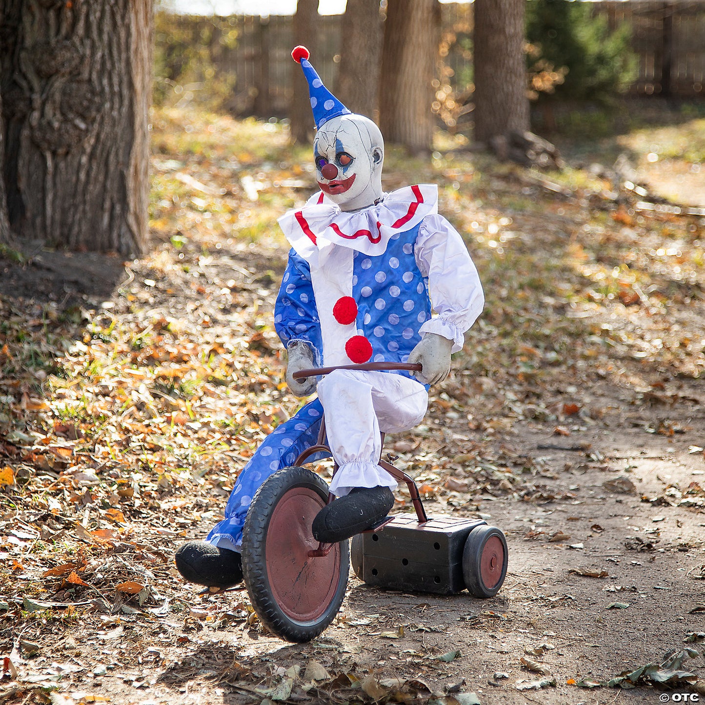 32" Animated Tricycle Pedaling Clown Doll Halloween Decoration | USA Decoration®