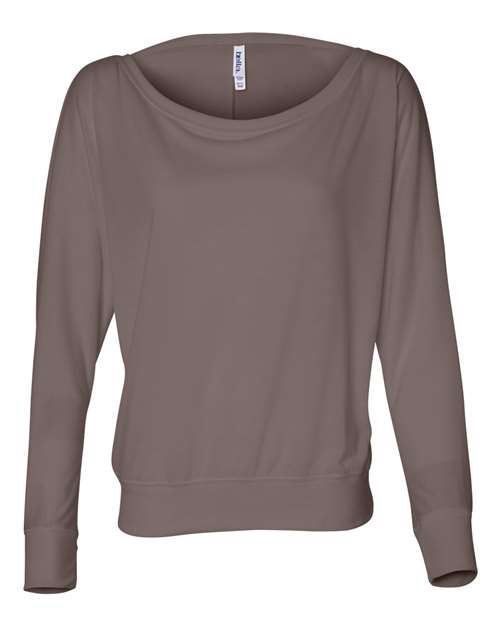 Women’s Flowy Off Shoulder Long Sleeve Tee | USA Decoration