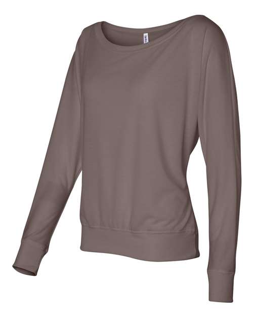 Women’s Flowy Off Shoulder Long Sleeve Tee | USA Decoration