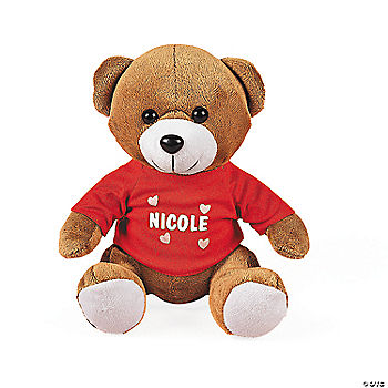 Personalized Valentine T-Shirt Brown Stuffed Bear | USA Decoration®